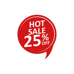  color tag discount 25% bubble icon. Element of discount tag. Premium quality graphic design icon. Signs and symbols collection icon for websites, web design, mobile app