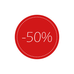  color tag discount 50% icon. Element of discount tag. Premium quality graphic design icon. Signs and symbols collection icon for websites, web design, mobile app
