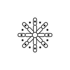 swirl thin line dots abstract decoration logo