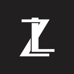 letter zl simple linked monogram geometric logo