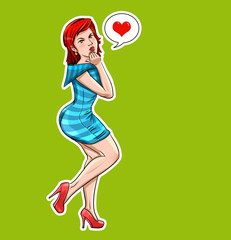 girl with balloons kiss