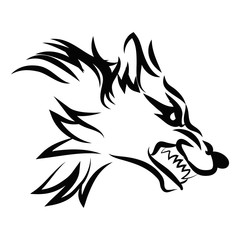 illustration of dog growl tattoo