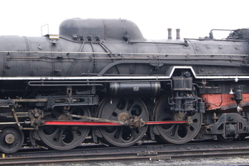 Fototapeta na wymiar Steam locomotive of Japan that used to play in the past