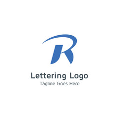 Lettering R Vector