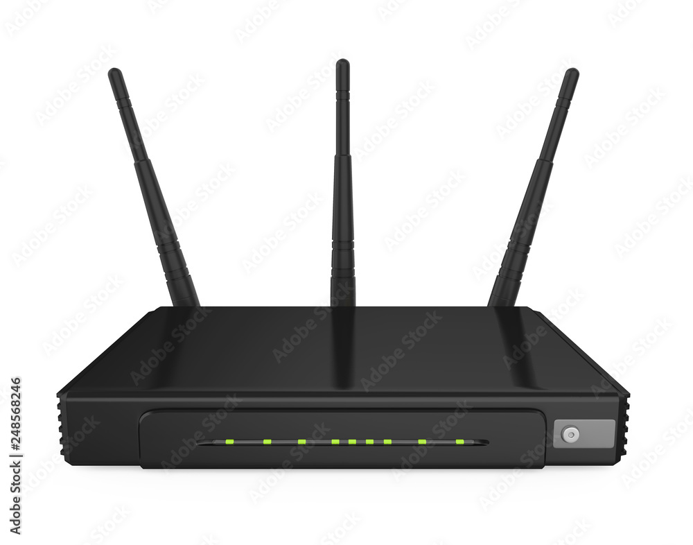 Poster wireless wifi router isolated