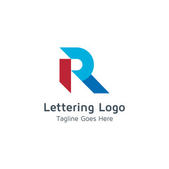 Lettering R Vector
