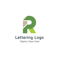 Lettering R Vector