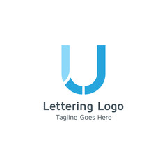 Lettering U Vector