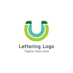 Lettering U Vector