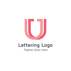 Lettering U Vector