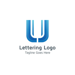 Lettering U Vector