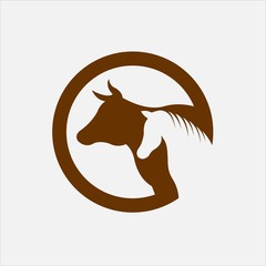 Cow & Horse vector