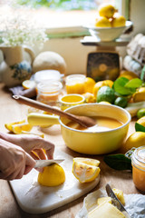 Lemon curd food photography recipe idea