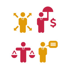 Business policies icons. Business vector icons set
