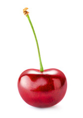sweet cherry isolated on white background