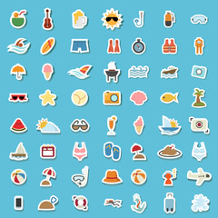 Fototapeta premium illustration of summer icon vector