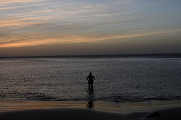Silhouette on Beach