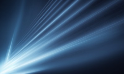 Fototapeta premium Abstract light, searchlight rays, night scene