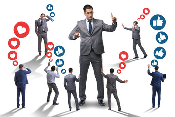 Concept of social networks with businessmen