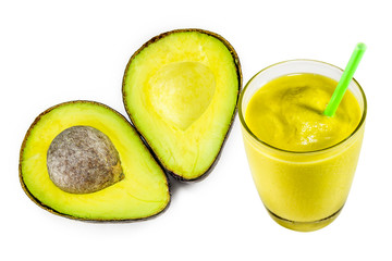 Avocado Blend Cup With White Background