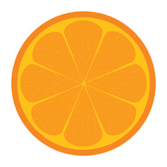Fototapeta na wymiar isolated cut orange