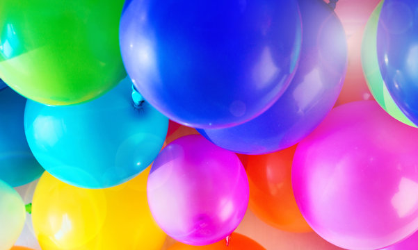 Fototapeta Party background balloons Many colorful balloons