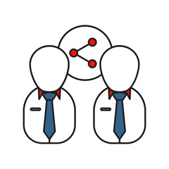 Relationship icon | Business and Finance - with Outline Filled Style