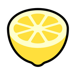 Half lemon LineColor illustration