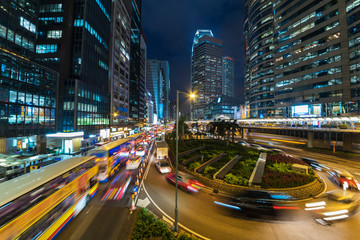 Fototapeta na wymiar Downtown of Hong Kong city at night