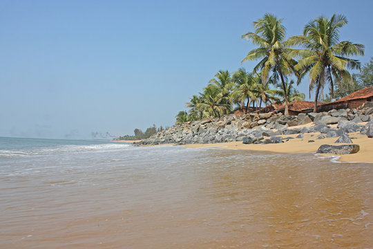 Tropical beach taken in Bekal, India, Kerala