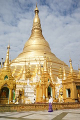Naklejka premium Pagode Schwedagon Yangoon Myanmar