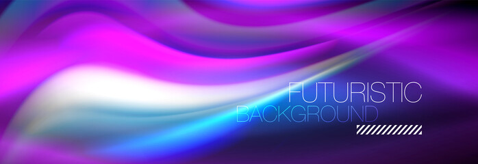 Fluid colors mixing glowing neon wave background, holographic texture