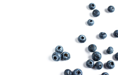 Blueberry on white background.