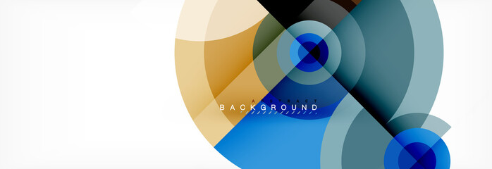 Round circles and triangles abstract background