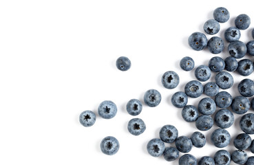Blueberry on white background.