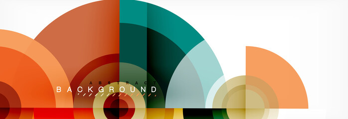 Round circles and triangles abstract background