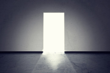 empty dark interior room way out 