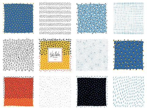 Set of abstract backgrounds and scribble textures. 
