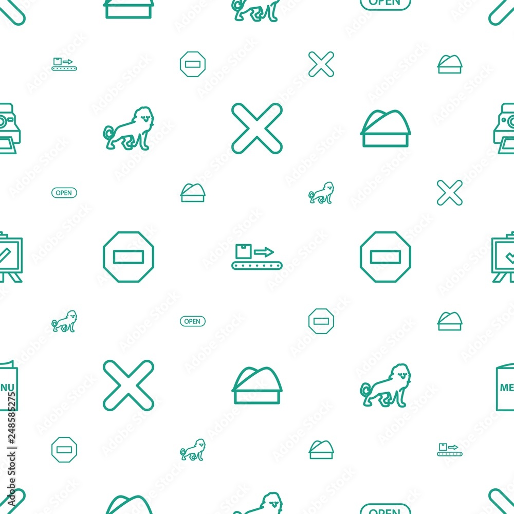 Poster label icons pattern seamless white background