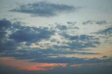 Obraz premium dark cloud above dusk sky