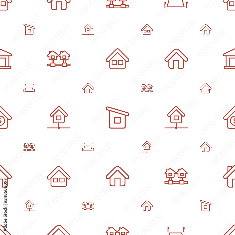 Poster real icons pattern seamless white background
