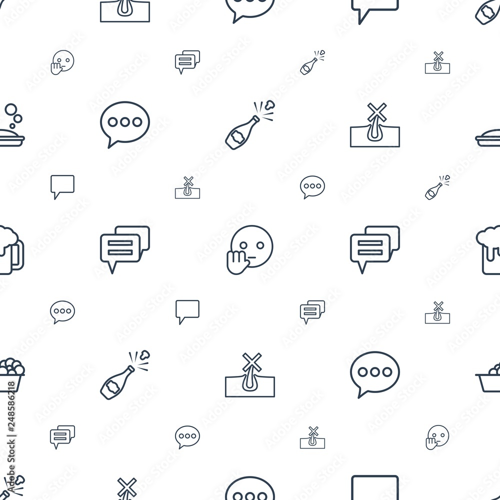 Poster bubble icons pattern seamless white background