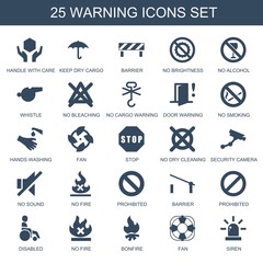 25 warning icons