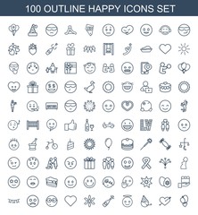 100 happy icons