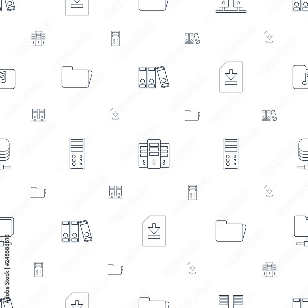 Poster archive icons pattern seamless white background