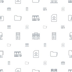 archive icons pattern seamless white background