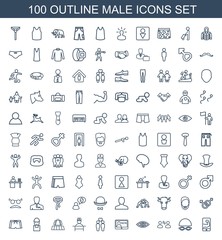 100 male icons