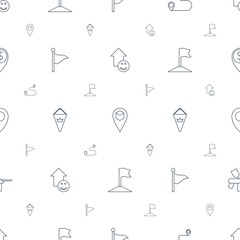 marker icons pattern seamless white background
