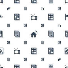 news icons pattern seamless white background