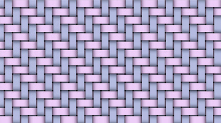 Pink violet realistic rattan woven background. Bamboo texture pattern. Vector illustration